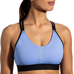Brooks Moving Comfort 'fiona' Sports Bra In Sterling/ White