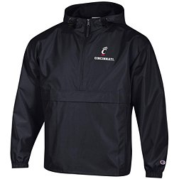 Champion Men's Cincinnati Bearcats Black Packable 1/4 Zip Pullover Jacket
