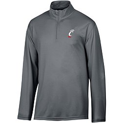 Champion Men's Cincinnati Bearcats Grey 1/4 Zip Pullover Shirt