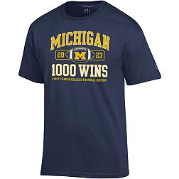 Champion Men's Michigan Wolverines Navy First Team to 1000 Wins T-Shirt