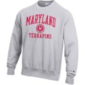 Champion Men s Maryland Terrapins Grey Reverse Weave Crew Sweatshirt Small