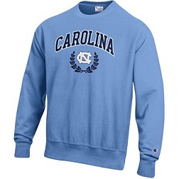 Champion Men's North Carolina Tar Heels Carolina Blue Reverse Weave Crew Pullover Sweatshirt