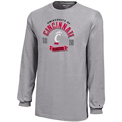 Champion Youth Cincinnati Bearcats Grey Long Sleeve Jersey T-Shirt