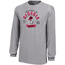 Champion Youth Georgia Bulldogs Grey Long Sleeve Jersey T-Shirt