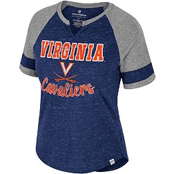 Colosseum Women's Virginia Cavaliers Blue V-Notch T-Shirt