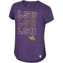 Colosseum Girls' LSU Tigers Purple Hathaway T-Shirt