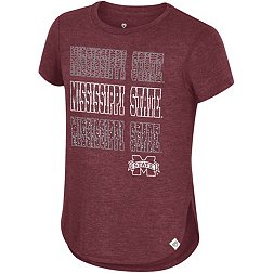 Colosseum Girls' Mississippi State Bulldogs Maroon Hathaway T-Shirt