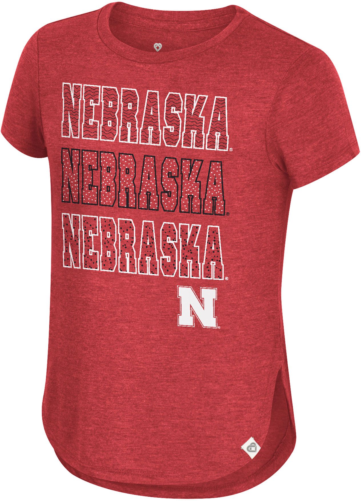Colosseum Girls' Nebraska Cornhuskers Scarlet Hathaway T-Shirt