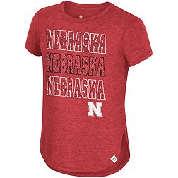 Colosseum Girls' Nebraska Cornhuskers Scarlet Hathaway T-Shirt