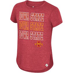 Colosseum Girls' Iowa State Cyclones Cardinal Hathaway T-Shirt