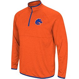 Colosseum Men's Boise State Broncos Orange 1/4 Zip Pullover