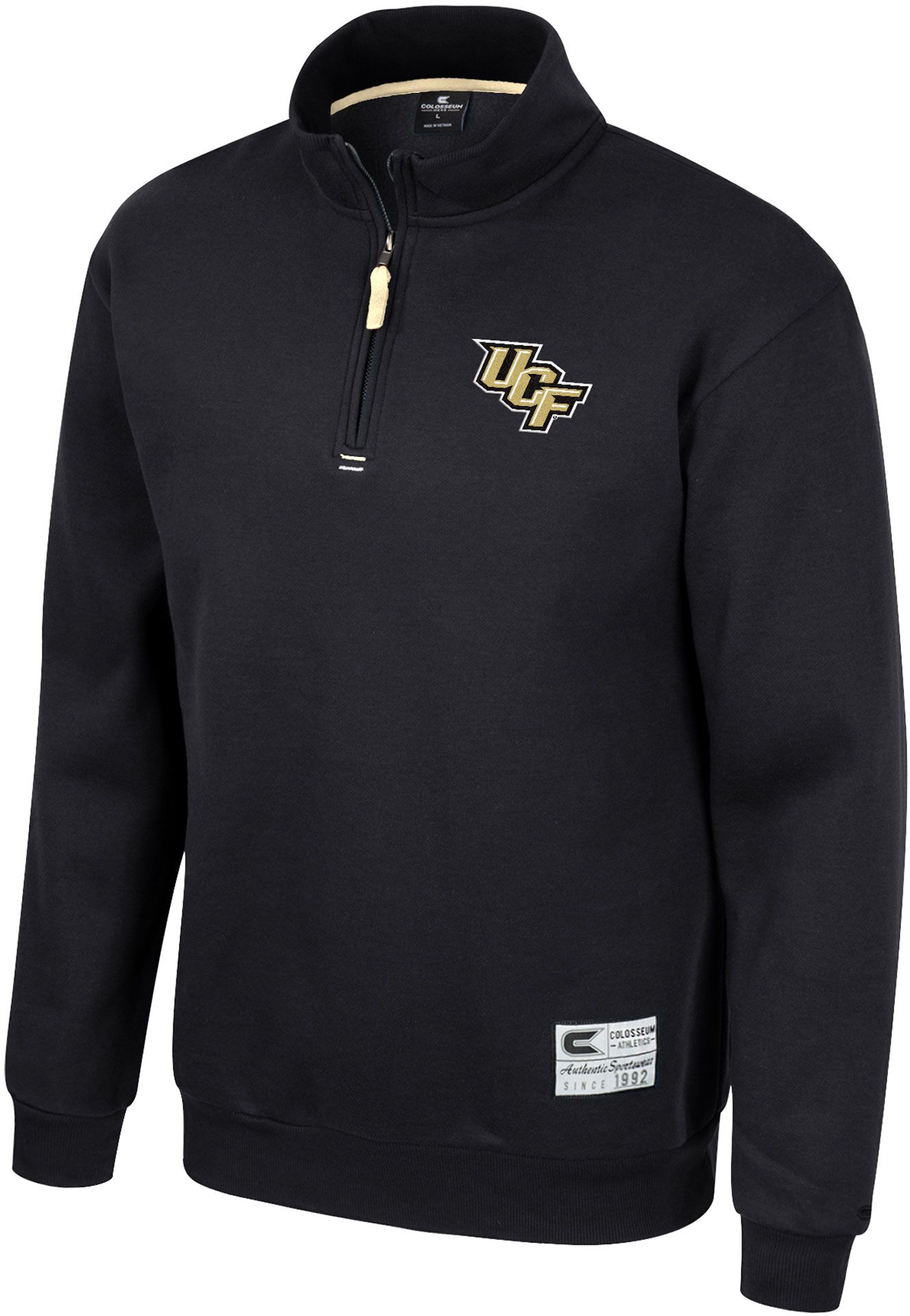 Colosseum Men's UCF Knights Black I'll Be Back 1/4 Zip Pullover