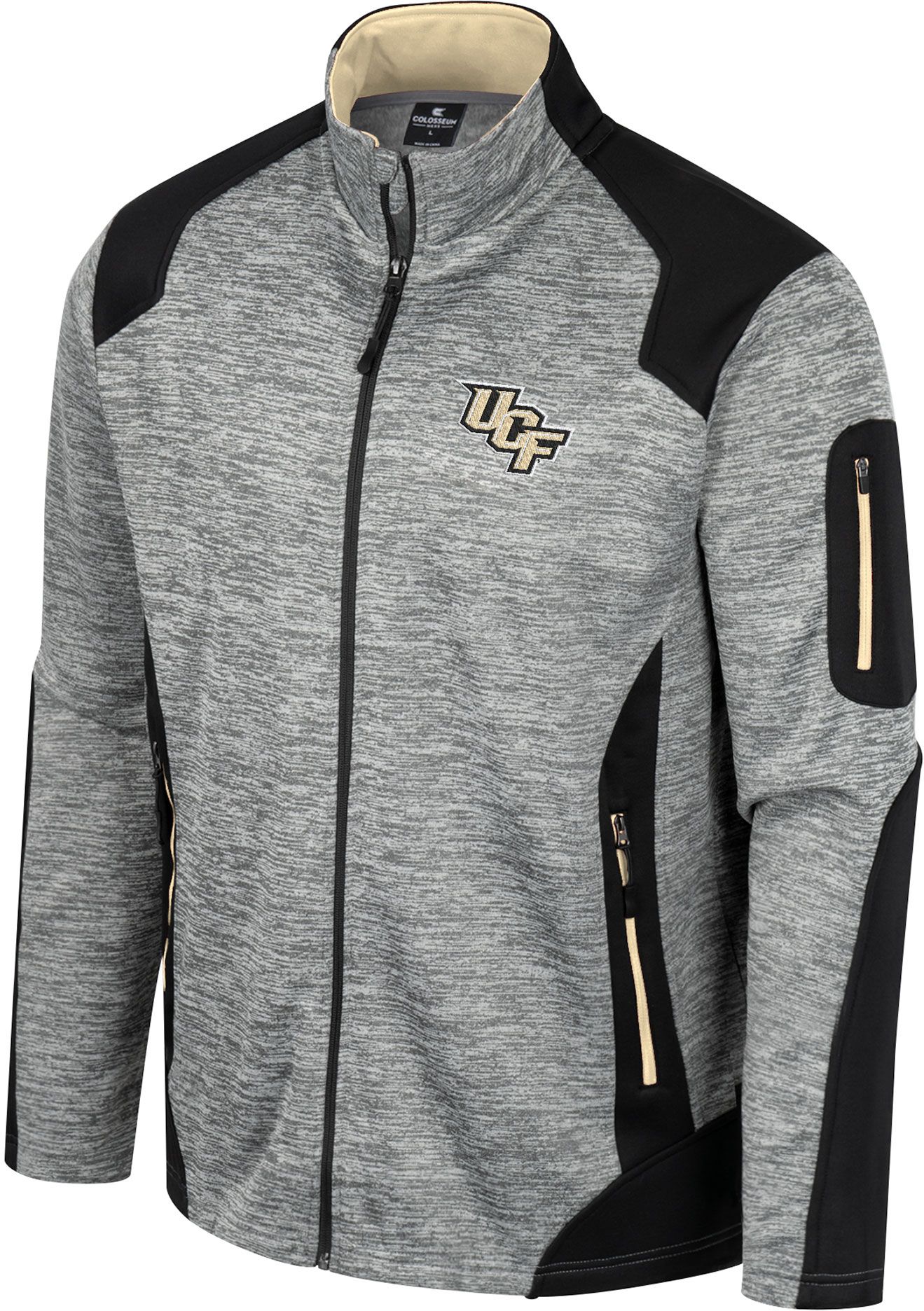 Colosseum Men's UCF Knights Grey Silberman Full-Zip Jacket