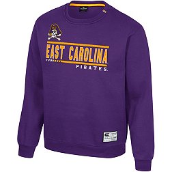 Colosseum Men's East Carolina Pirates Purple I'll Be Back Crewneck Sweatshirt
