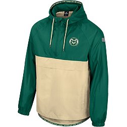 Colosseum Men's Colorado State Rams Green 1/2 Zip Anorak Jacket