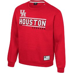 Colosseum Men's Houston Cougars Red I'll Be Back Crewneck Sweatshirt