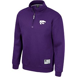 Colosseum Men's Kansas State Wildcats Purple I'll Be Back 1/4 Zip Pullover