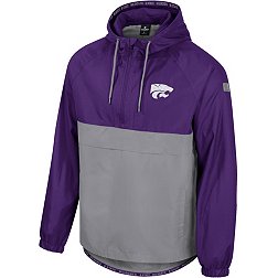 Colosseum Men's Kansas State Wildcats Purple 1/2 Zip Anorak Jacket
