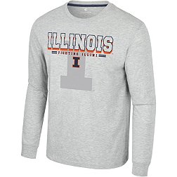 Colosseum Men's Illinois Fighting Illini Heather Grey Hasta La Vista Long Sleeve T-Shirt