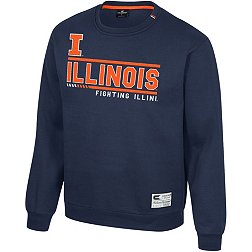 Colosseum Men's Illinois Fighting Illini Blue I'll Be Back Crewneck Sweatshirt