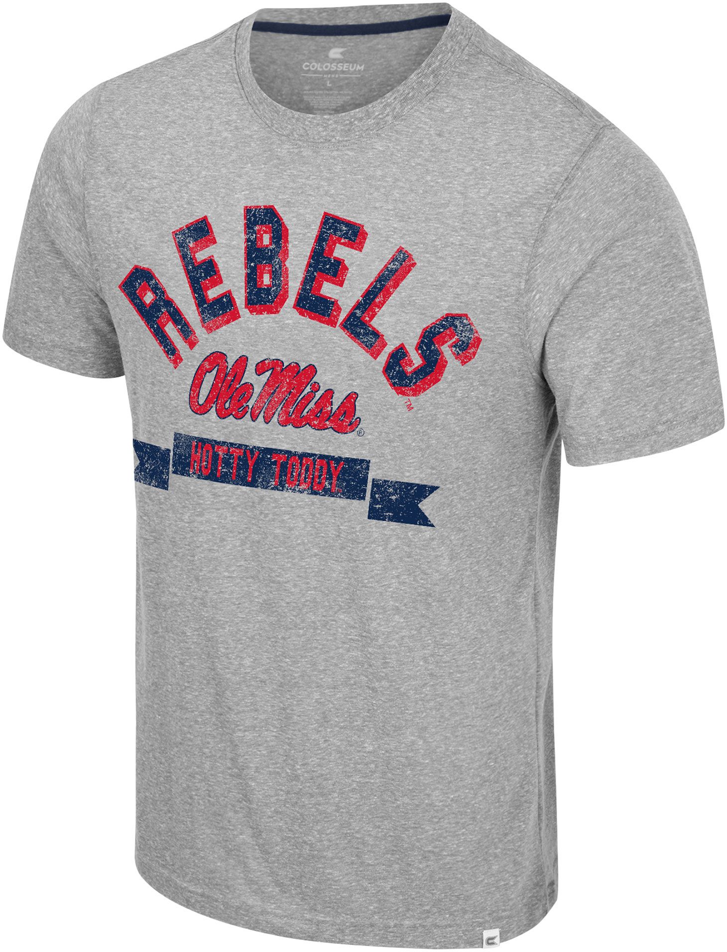 Colosseum Men's Ole Miss Rebels Heather Grey Connor T-Shirt