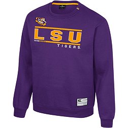 Colosseum Men's LSU Tigers Purple I'll Be Back Crewneck Sweatshirt