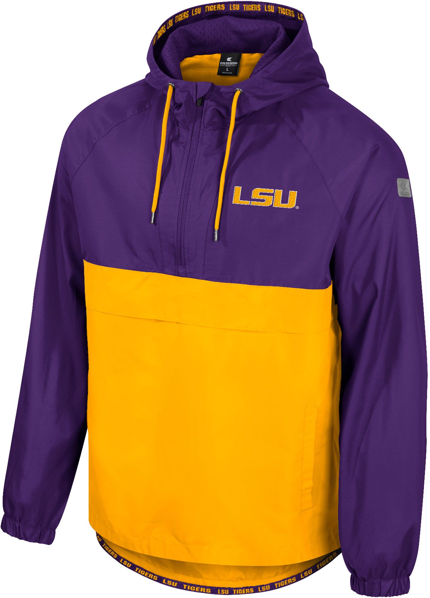Colosseum Men's LSU Tigers Purple 1/2 Zip Anorak Jacket