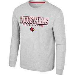 Colosseum Men's Louisville Cardinals Heather Grey Hasta La Vista Long Sleeve T-Shirt