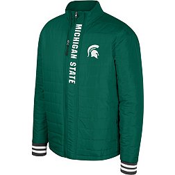 Colosseum Men's Michigan State Spartans Green Never Stop Full-Zip Jacket