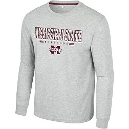 Colosseum Men's Mississippi State Bulldogs Heather Grey Hasta La Vista Long Sleeve T-Shirt