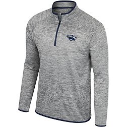 Colosseum Men's Nevada Wolf Pack Heather Grey 1/4 Zip Pullover