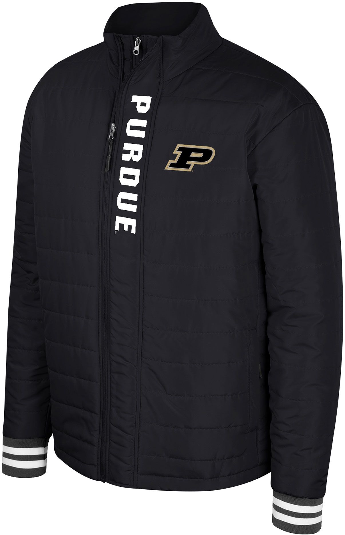 Colosseum Men's Purdue Boilermakers Black Never Stop Full-Zip Jacket