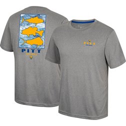 Colosseum Men's Pitt Panthers Blue Realtree Highliner Performance Fishing T-Shirt