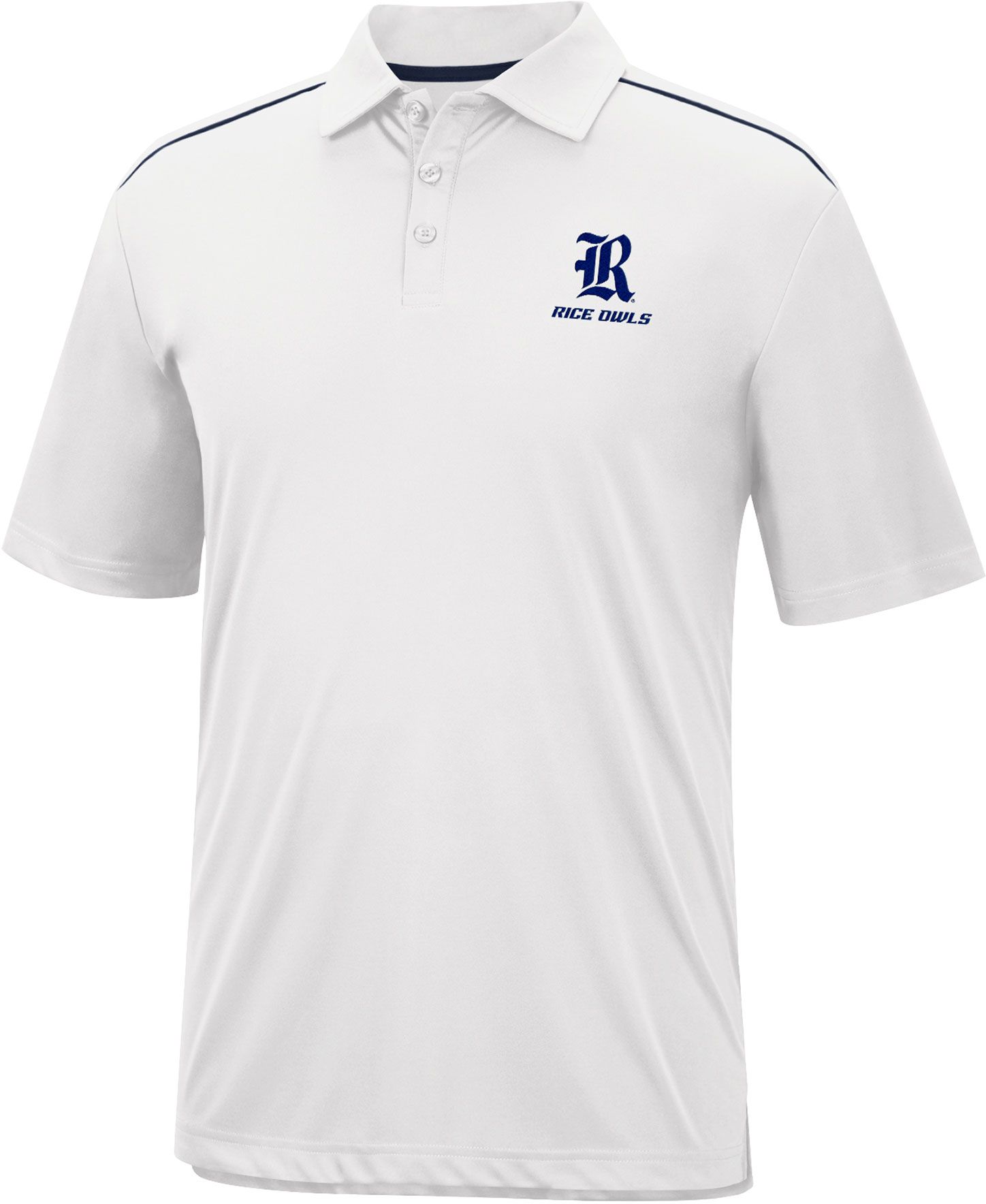 Colosseum Men's Rice Owls White Polo