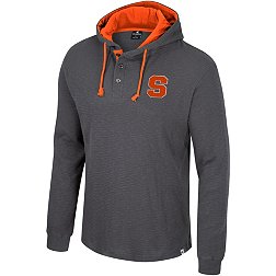 Colosseum Men's Syracuse Orange Charcoal Hooded Henley Sweater