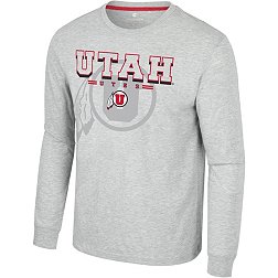 Colosseum Men's Utah Utes Heather Grey Hasta La Vista Long Sleeve T-Shirt