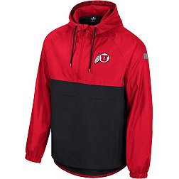 Colosseum Men's Utah Utes Crimson 1/2 Zip Anorak Jacket