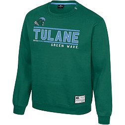 Colosseum Men's Tulane Green Wave Olive I'll Be Back Crewneck Sweatshirt