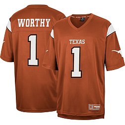 Colosseum Men's Texas Longhorns Xavier Worthy #1 Burnt Orange Replica Football Jersey