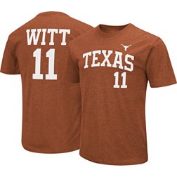 Colosseum Men's Texas Longhorns Tanner Witt #11 Burnt Orange T-Shirt