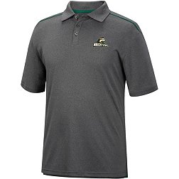 Colosseum Men's Wright State Raiders Heather Charcoal Polo