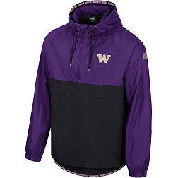 Colosseum Men's Washington Huskies Purple 1/2 Zip Anorak Jacket