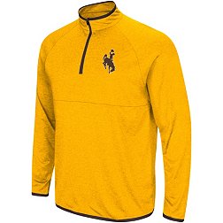 Colosseum Men's Wyoming Cowboys Gold 1/4 Zip Pullover