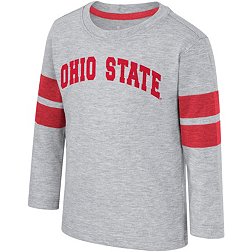 Colosseum Toddler Ohio State Buckeyes Heather Grey Dewey Long Sleeve T-Shirt
