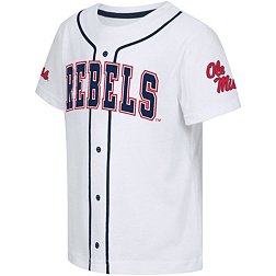 Colosseum Toddler Ole Miss Rebels White Baseball Jersey T-Shirt
