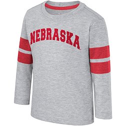 Colosseum Toddler Nebraska Cornhuskers Heather Grey Dewey Long Sleeve T-Shirt
