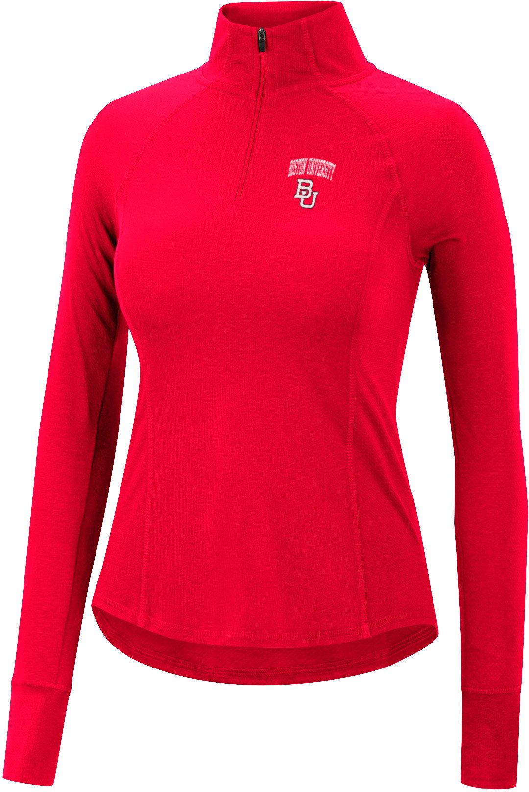 Colosseum Women's Boston Terriers Scarlet Quinn 1/4 Zip