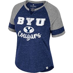 Colosseum Women's BYU Cougars Blue V-Notch T-Shirt