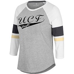 Colosseum Women's UCF Knights Grey Softball 3/4 Sleeve T-Shirt