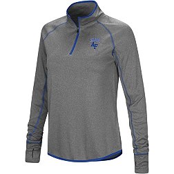 Colosseum Women's Air Force Falcons Heather Charcoal 1/4 Zip Pullover